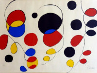 ALEXANDER CALDER - USA - COPEAUX DE COULEURS - LITOGRAFIA - 75 x 110 cms - 1969